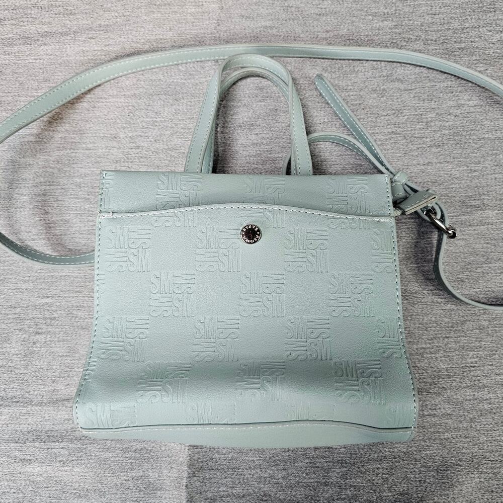Steve Madden Handbag Logo Embossed Light Green Crossbody